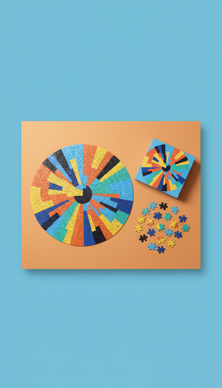 500-piece jigsaw with graphic art